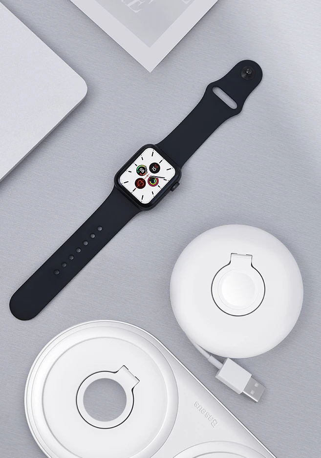 Baseus Dėklas/Apple Watch įkroviklio laikiklis - baltas aprašymas - Prekės nuotrauka