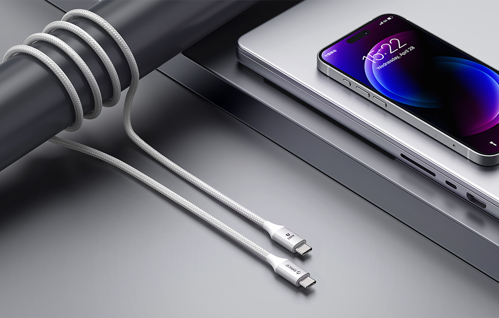 Orico įkrovimo kabelis 100W USB-C į C - juodas aprašymas - Prekės nuotrauka