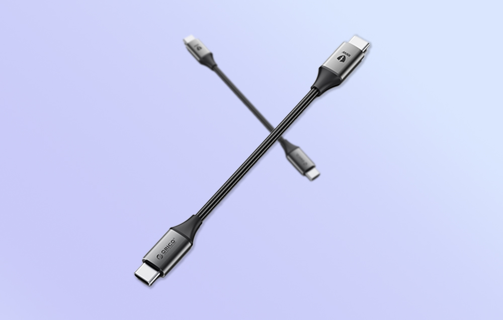 Orico įkrovimo kabelis 100W USB-C į C - juodas aprašymas - Prekės nuotrauka