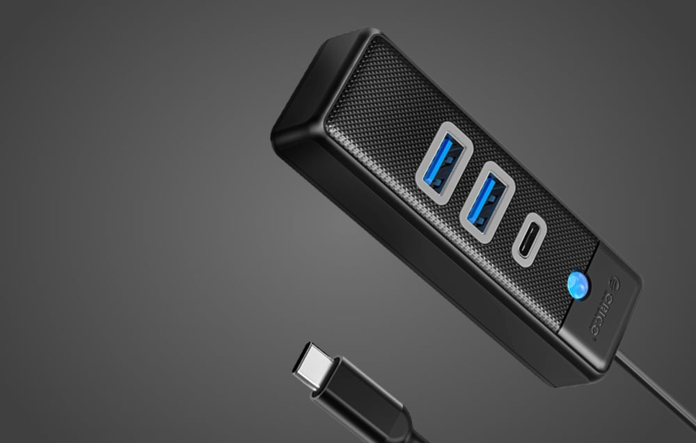 Adapteris Hub USB-C iki 2x USB 3.0 + USB-C Orico, 5 Gbps, 0,15 m (nepaprasta) aprašymas - Prekės nuotrauka Adapteris Hub USB-C iki 2x USB 3.0 + USB-C Orico, 5 Gbps, 0,15 m (nepaprasta) aprašymas - Prekės nuotrauka
