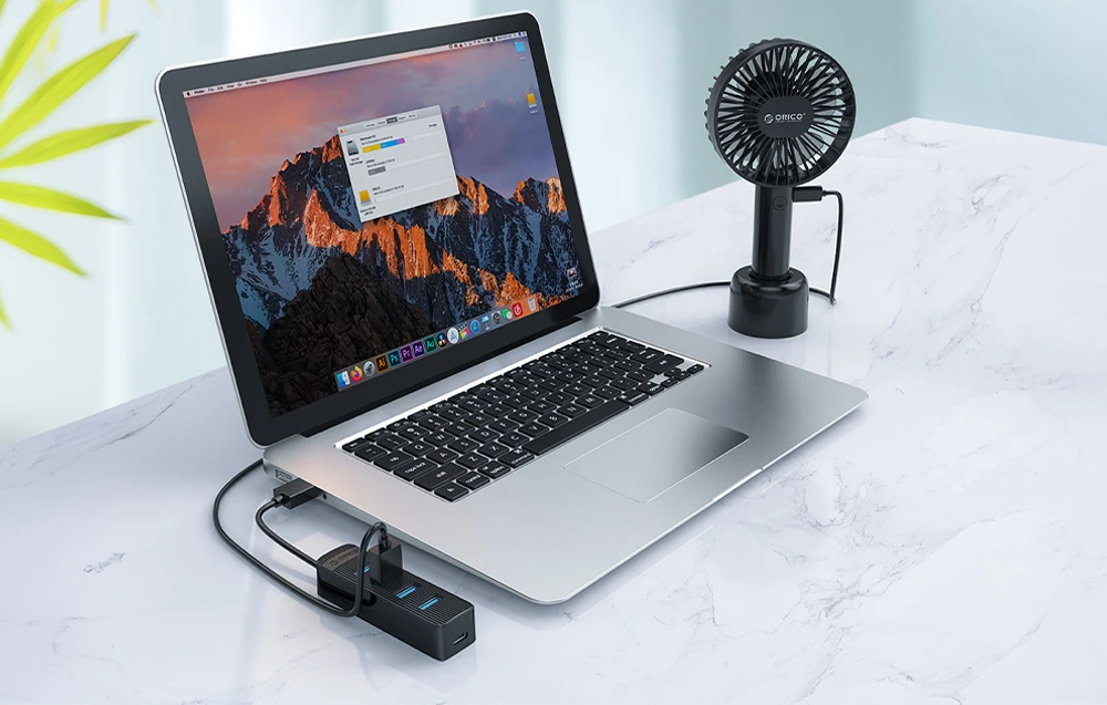 Orico Hub USB-A iki 4xUSB-A 3.0 – juoda aprašymas - Prekės nuotrauka Orico Hub USB-A iki 4xUSB-A 3.0 – juoda aprašymas - Prekės nuotrauka