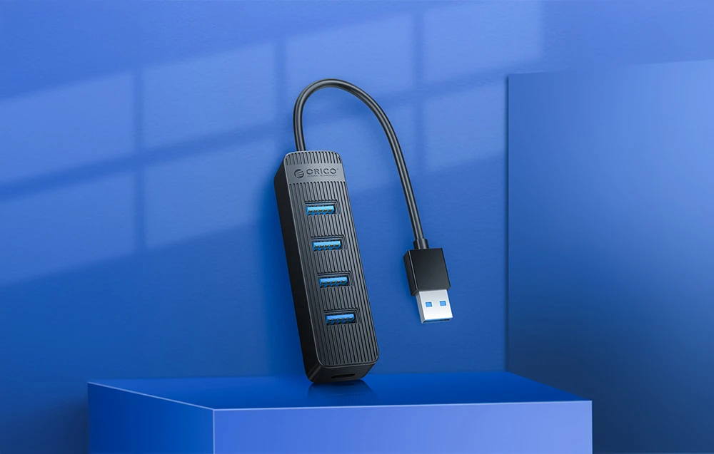 Orico Hub USB-A iki 4xUSB-A 3.0 – juoda aprašymas - Prekės nuotrauka Orico Hub USB-A iki 4xUSB-A 3.0 – juoda aprašymas - Prekės nuotrauka