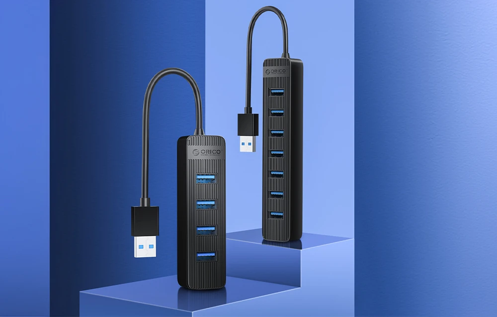 Orico Hub USB-A iki 4xUSB-A 3.0 – juoda aprašymas - Prekės nuotrauka Orico Hub USB-A iki 4xUSB-A 3.0 – juoda aprašymas - Prekės nuotrauka
