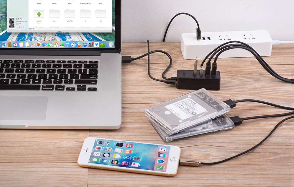 Orico Hub USB-A 4xUSB-A 2.0 – juodas aprašymas - Prekės nuotrauka Orico Hub USB-A 4xUSB-A 2.0 – juodas aprašymas - Prekės nuotrauka