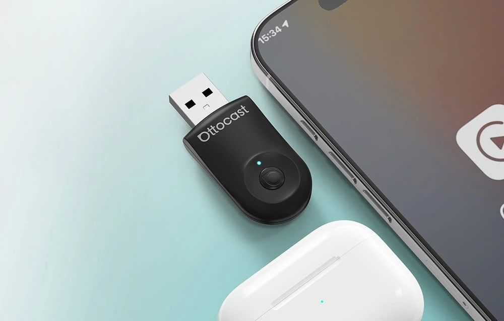 Ottocast CA505-T MINI 2 viename belaidis adapteris aprašymas - Prekės nuotrauka