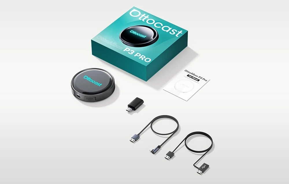 Ottocast OTTOAIBOX P3 Pro Android Wireless Adapteris aprašymas - Prekės nuotrauka