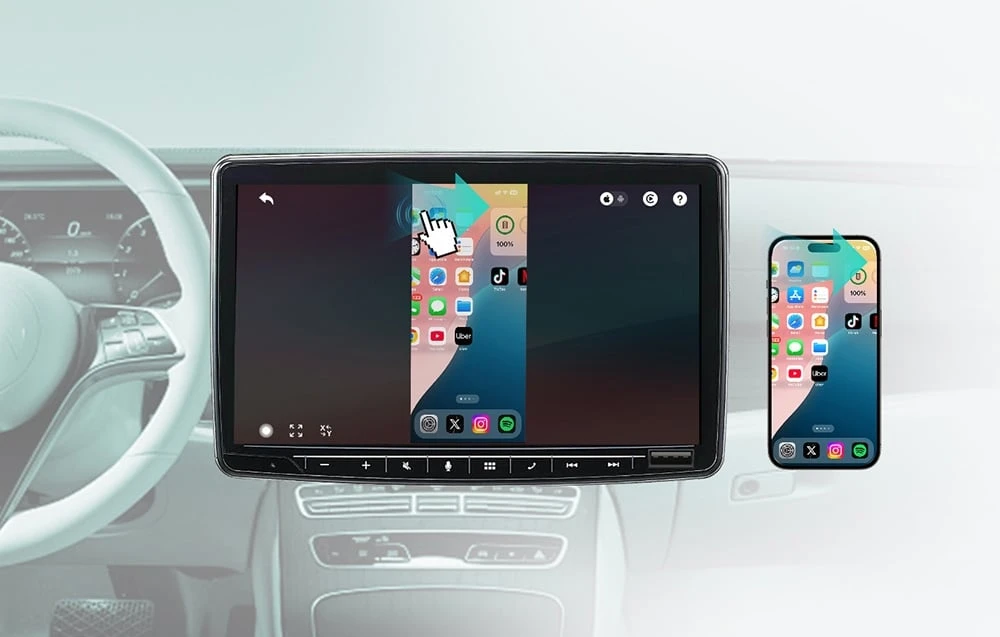 „Ottocast“ belaidis automobilio adapteris su „MirrorCast“ aprašymas - Prekės nuotrauka „Ottocast“ belaidis automobilio adapteris su „MirrorCast“ aprašymas - Prekės nuotrauka