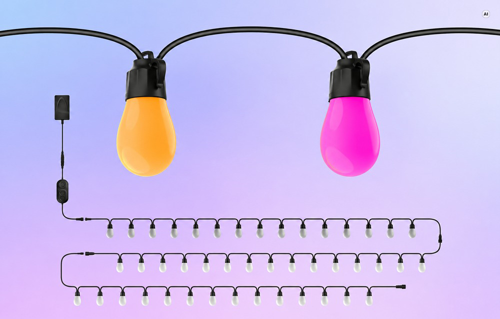 NEEWER RGB šiltai balta lauko girlianda aprašymas - Prekės nuotrauka