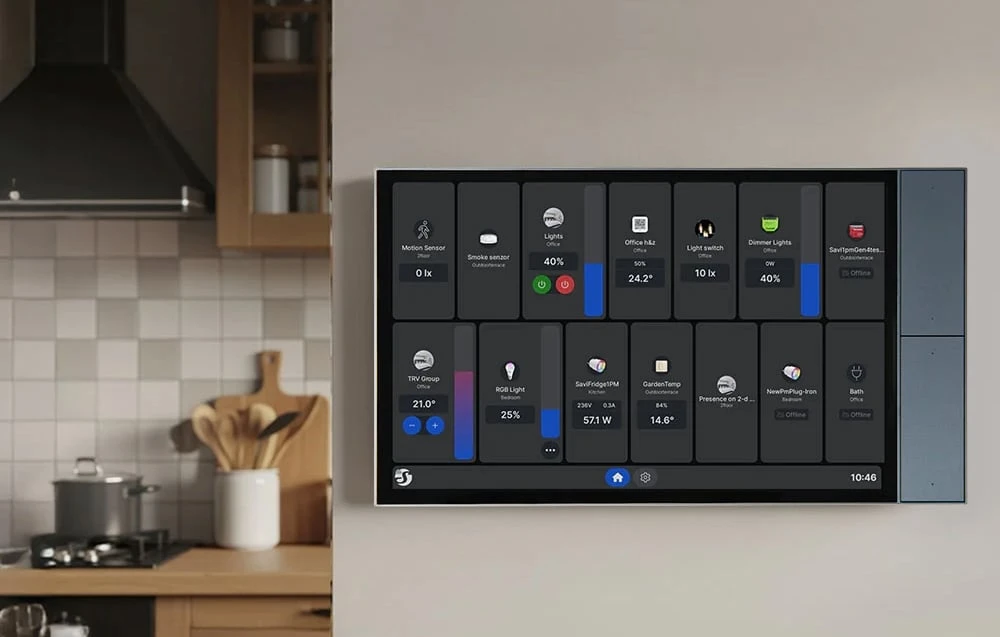 Panel sterowania 10.1” Shelly Wall Ekranas XL WiFi/BLU (pilka) aprašymas - Prekės nuotrauka Panel sterowania 10.1” Shelly Wall Ekranas XL WiFi/BLU (pilka) aprašymas - Prekės nuotrauka