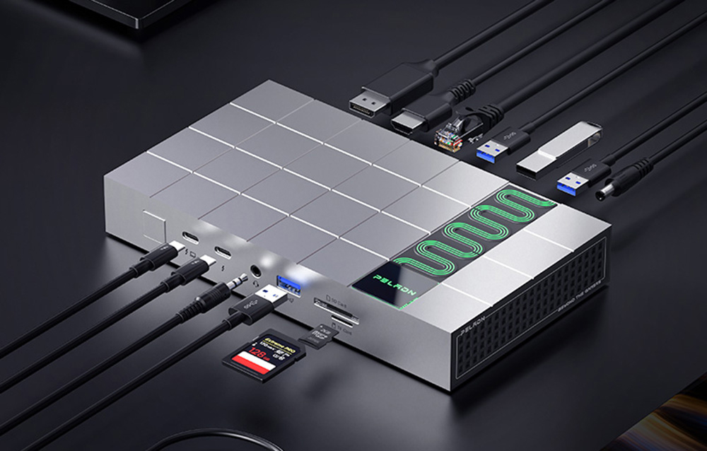 Peladn G2E (sidabrinis) Thunderbolt 5 docking station aprašymas - Prekės nuotrauka