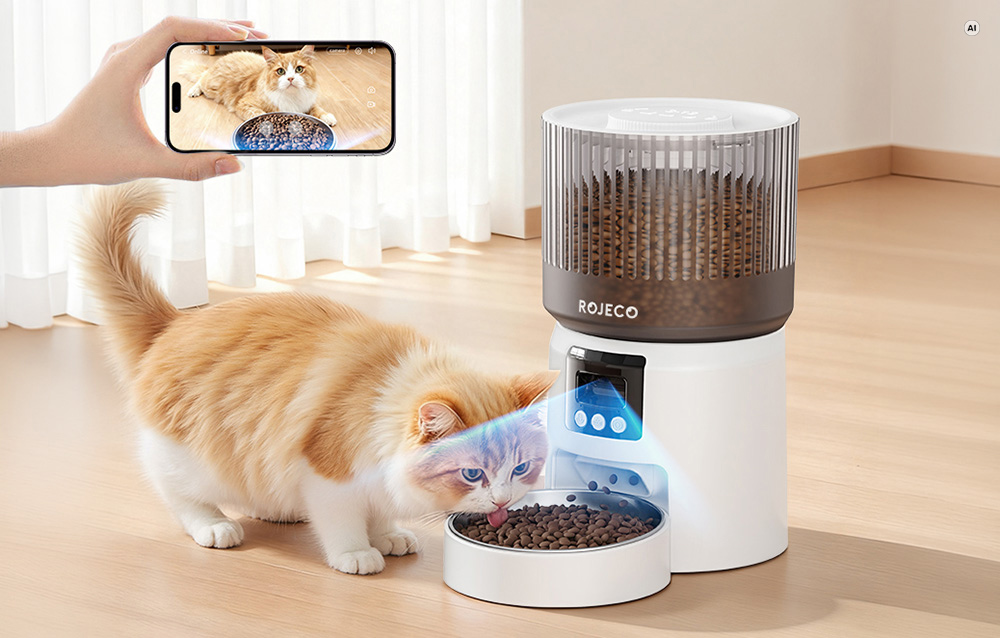 Pet Feeder Rojeco Smart Pet Feeder Video Version 1080P aprašymas - Prekės nuotrauka