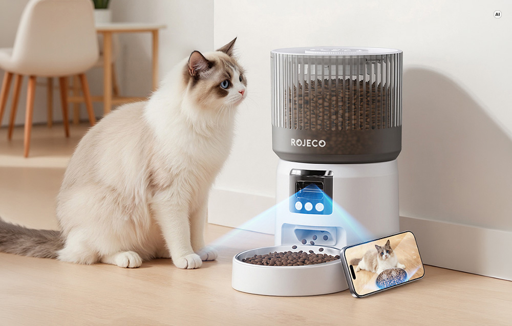 Pet Feeder Rojeco Smart Pet Feeder Video Version 1080P aprašymas - Prekės nuotrauka