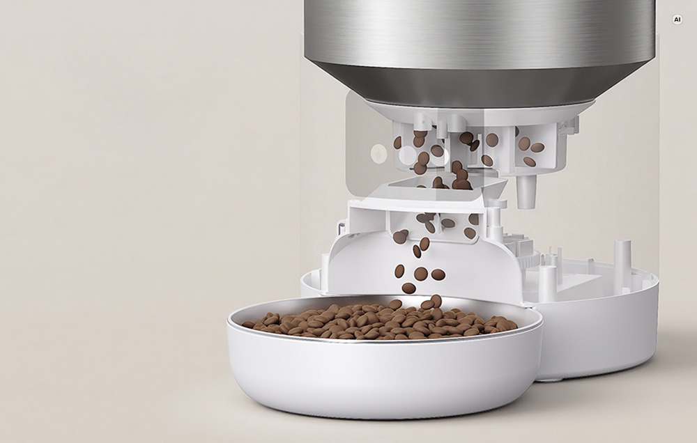 Pet food dispenser Rojeco Smart Pet Feeder 4.5l Stainless Steel aprašymas - Prekės nuotrauka