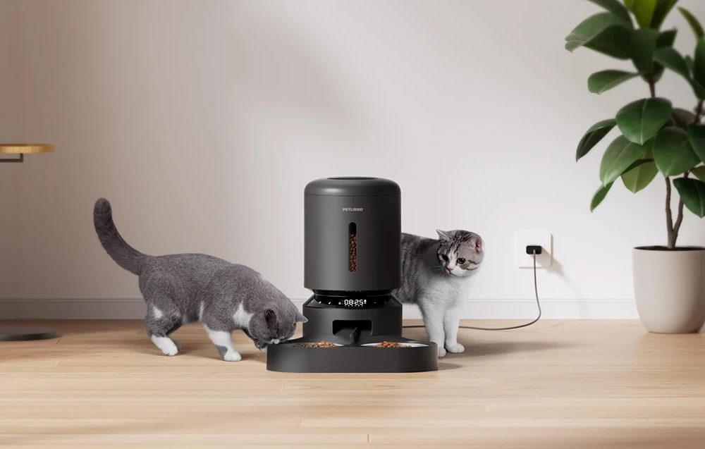 PETLIBRO Granary 5L Pet Food Dispenser with Double Bowl (Juodas) aprašymas - Prekės nuotrauka