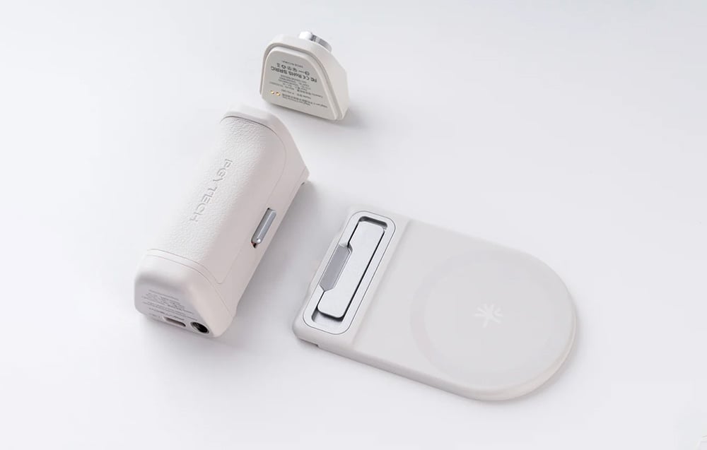 Mobiliojo telefono priedas - PGYTECH MagCam 2 Grip (3000 mAh, Bluetooth, Misty Gray) aprašymas - Prekės nuotrauka