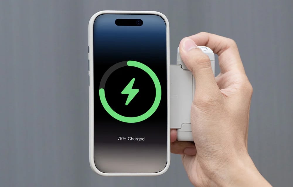 Mobiliojo telefono priedas - PGYTECH MagCam 2 Grip (3000 mAh, Bluetooth, Misty Gray) aprašymas - Prekės nuotrauka