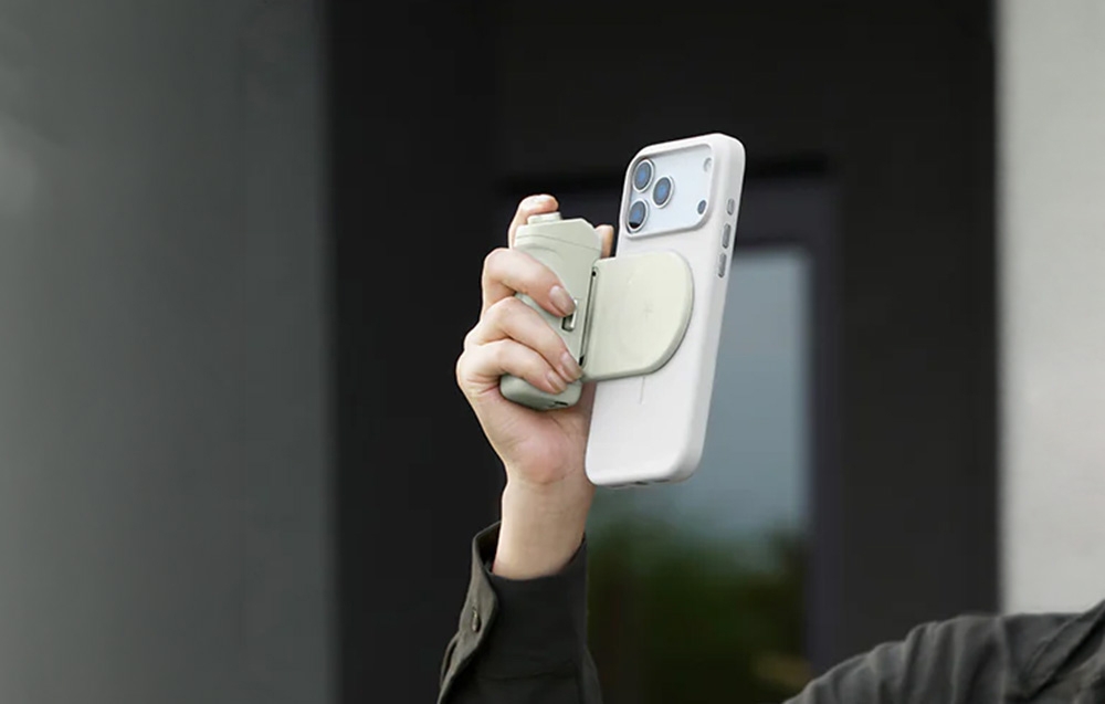 Telefono laikiklis - PGYTECH MagCam 2 Bluetooth Grip 3000mAh mėtų žalia aprašymas - Prekės nuotrauka