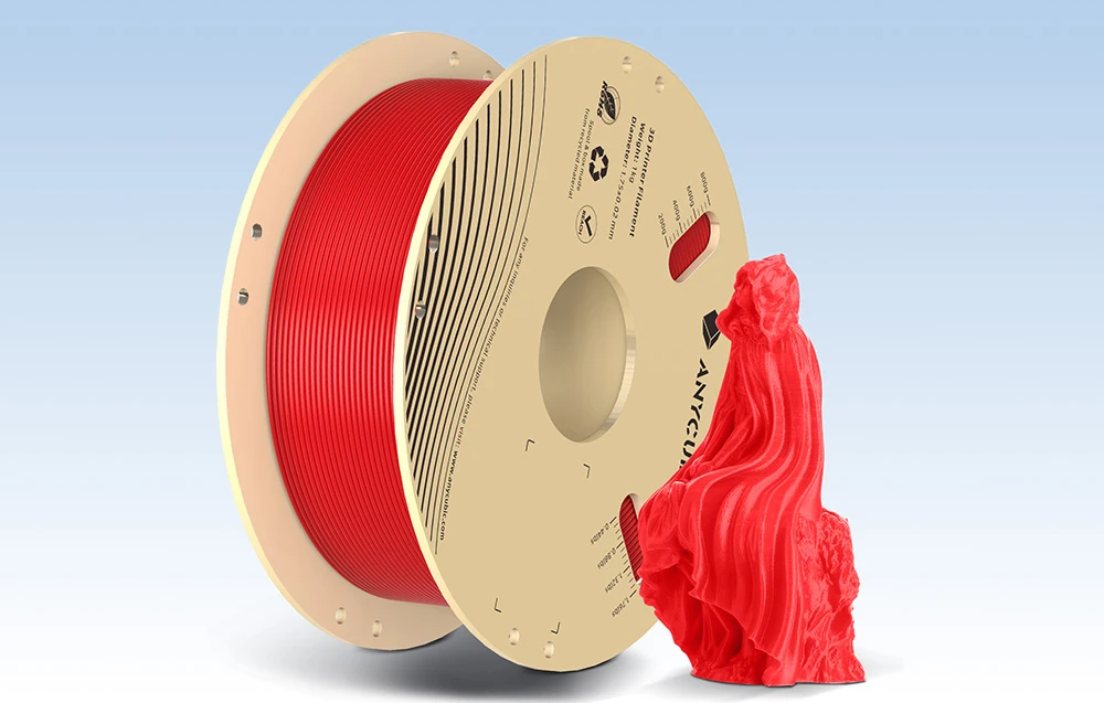 PLA Anycubic 1 KG Filament (Raudona) aprašymas - Prekės nuotrauka