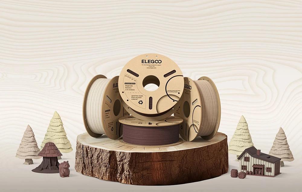 Elegoo PLA Wood filamentas (light oak) aprašymas - Prekės nuotrauka
