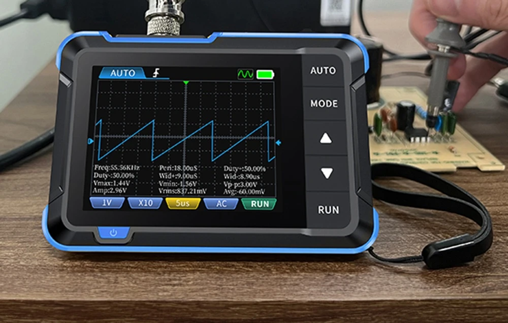 Portable 2-in-1 mini oscilloscope FNIRSI DSO153 signal generator aprašymas - Prekės nuotrauka Portable 2-in-1 mini oscilloscope FNIRSI DSO153 signal generator aprašymas - Prekės nuotrauka