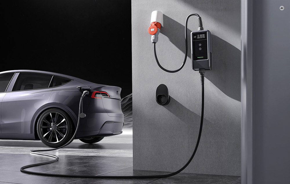 Nešiojamas elektromobilių įkroviklis - Dé DEPOW deM2D22B10_DL 22 kW 10 m aprašymas - Prekės nuotrauka
