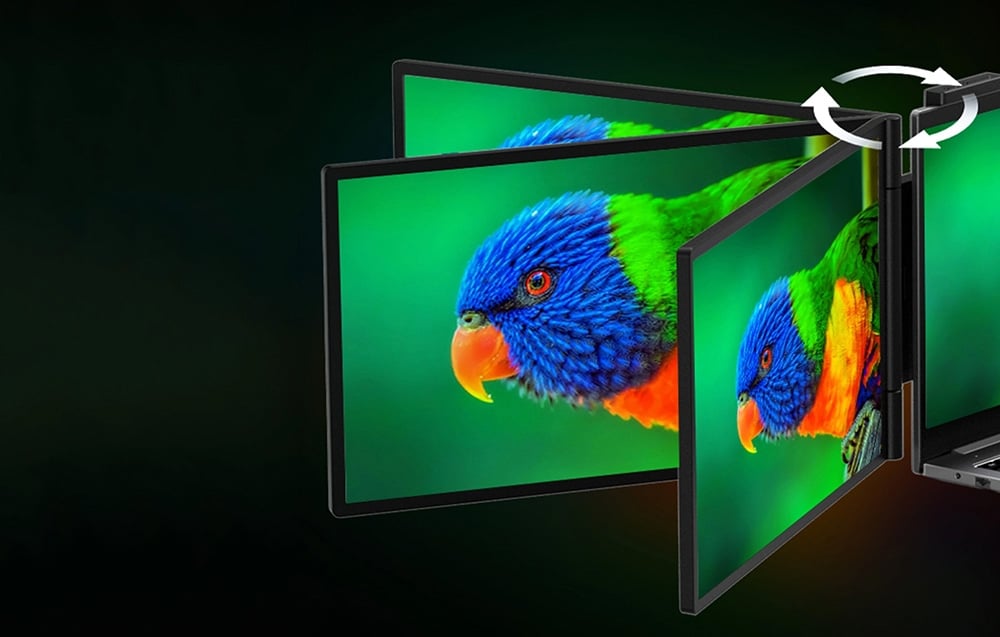 Monitorius ZEUSLAP ZB14 - Full HD | IPS | 2x 14