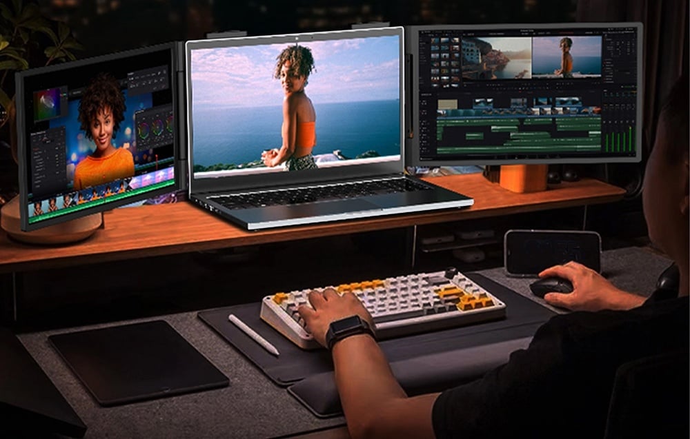 Monitorius ZEUSLAP ZB14 - Full HD | IPS | 2x 14