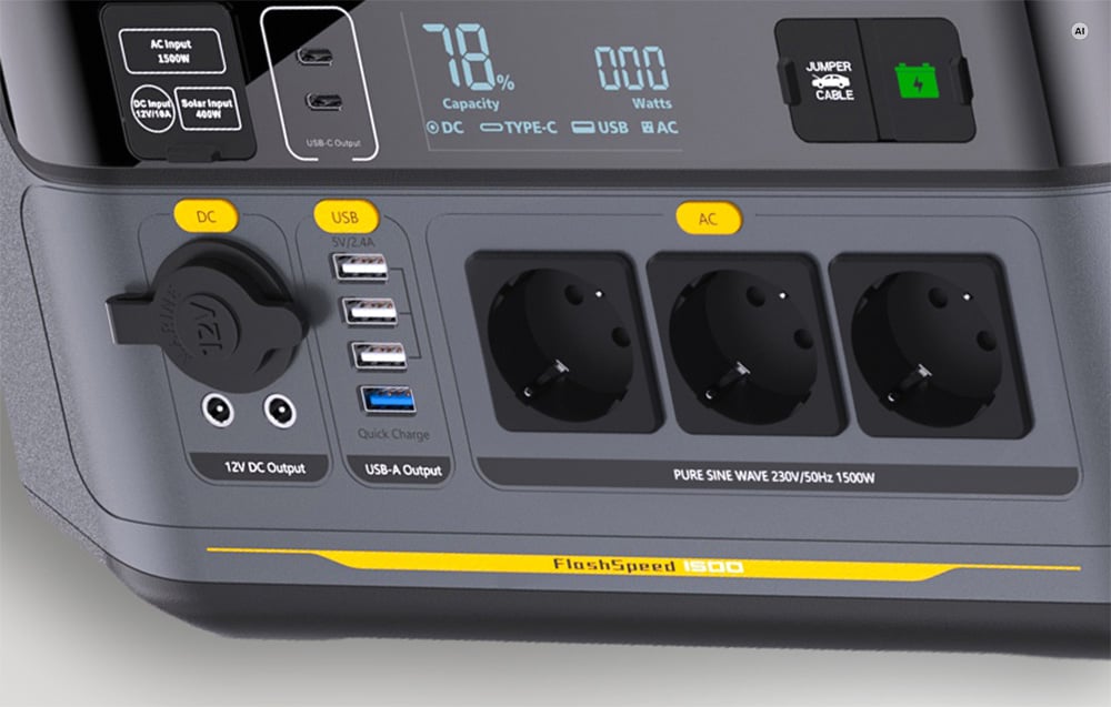 Portable Power Station VTOMAN FlashSpeed1500 1500W aprašymas - Prekės nuotrauka
