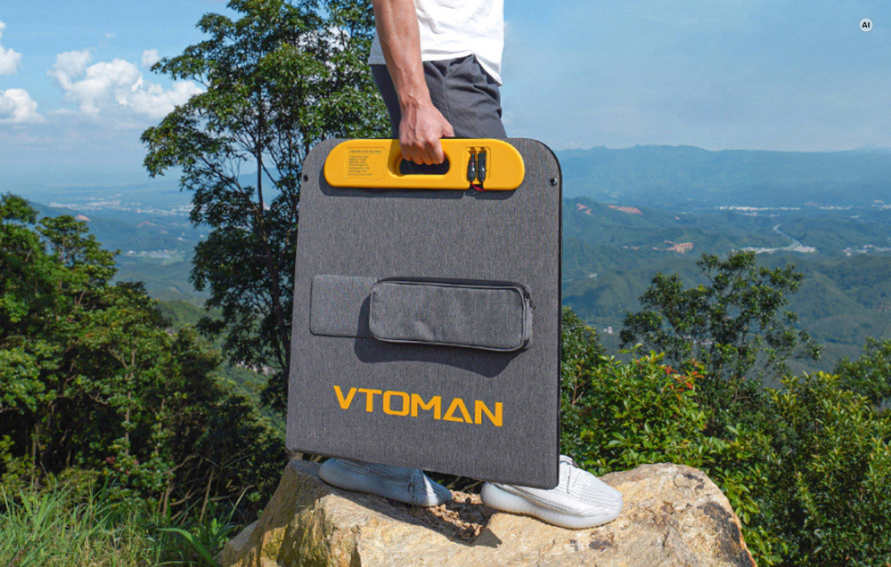 Portable solar panel VTOMAN VS110 110W aprašymas - Prekės nuotrauka