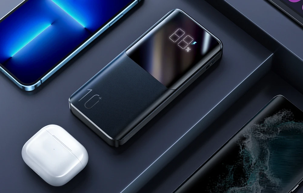 Išorinė baterija Power Bank Joyroom JR-QP191 22.5W PD QC3.0 AFC 10000mAh juoda aprašymas - Prekės nuotrauka Išorinė baterija Power Bank Joyroom JR-QP191 22.5W PD QC3.0 AFC 10000mAh juoda aprašymas - Prekės nuotrauka