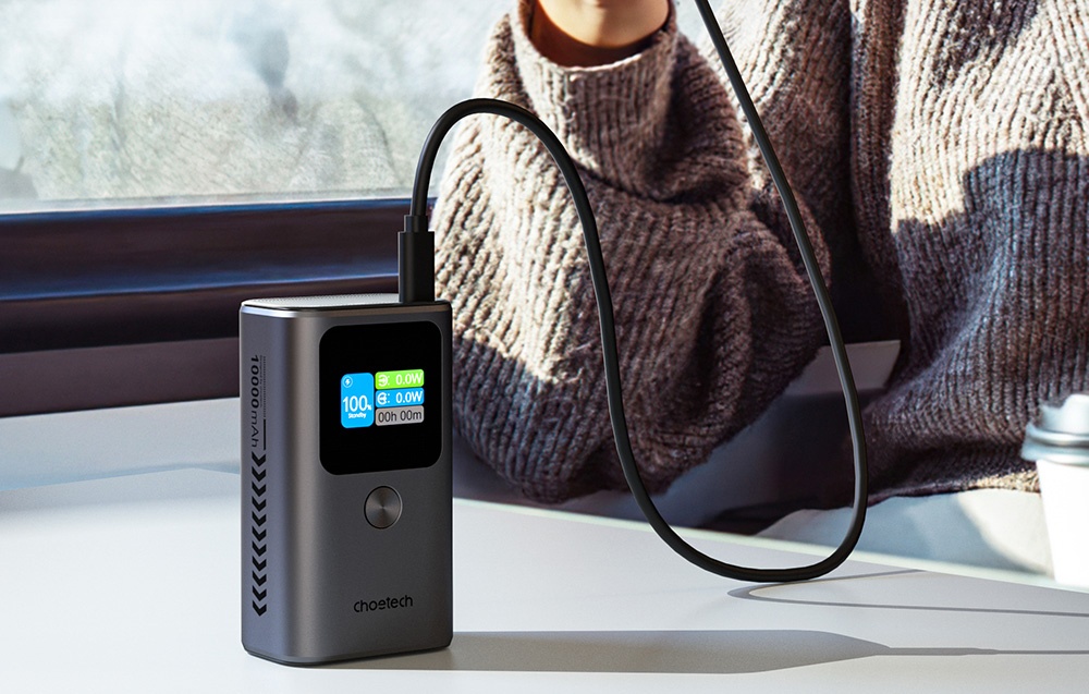 Power Bank Choetech B701 10000mAh PD30W (Pilkas) aprašymas - Prekės nuotrauka Power Bank Choetech B701 10000mAh PD30W (Pilkas) aprašymas - Prekės nuotrauka