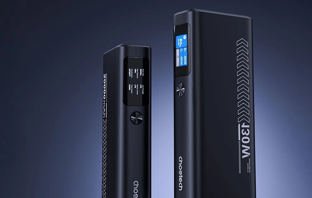 Power Bank Choetech B702 20000mAh PD100W 2C1A (Pilkas) aprašymas - Prekės nuotrauka
