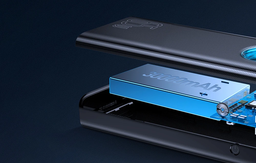 LiPo išorinis akumuliatorius (Powerbank) 30000mAh 65W su PD3.0 QC3.0 4xUSB + USB C Amblight juodas BASEUS aprašymas - Prekės nuotrauka LiPo išorinis akumuliatorius (Powerbank) 30000mAh 65W su PD3.0 QC3.0 4xUSB + USB C Amblight juodas BASEUS aprašymas - Prekės nuotrauka