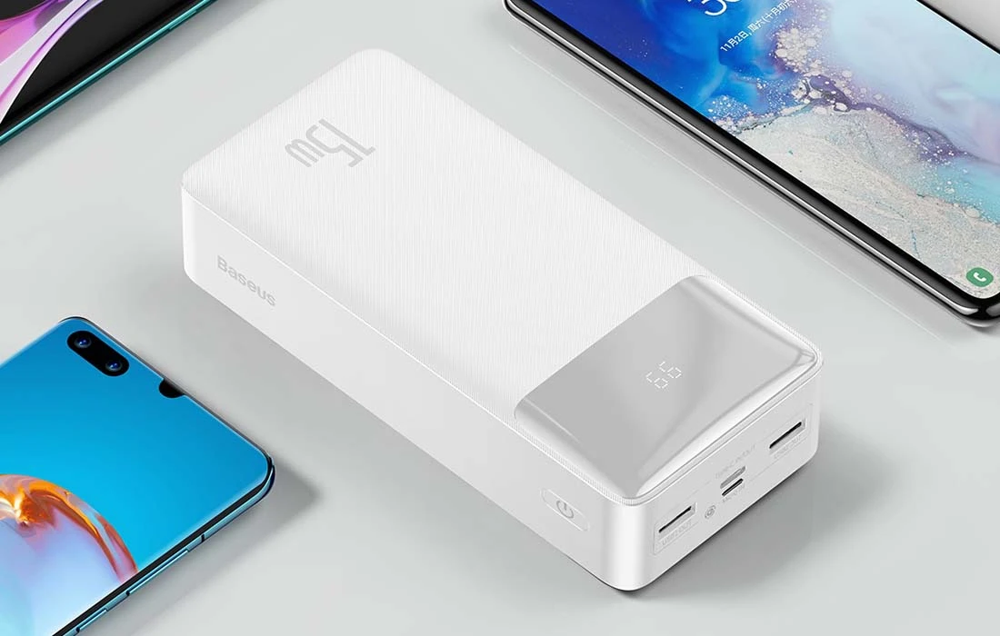 „Baseus Bipow Powerbank“, 30 000 mAh, 15 W (ax) aprašymas - Prekės nuotrauka „Baseus Bipow Powerbank“, 30 000 mAh, 15 W (ax) aprašymas - Prekės nuotrauka