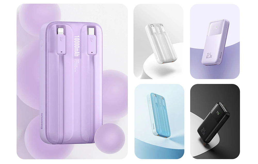 Powerbank Baseus Comet 10000mAh, 22,5W (balta) aprašymas - Prekės nuotrauka Powerbank Baseus Comet 10000mAh, 22,5W (balta) aprašymas - Prekės nuotrauka