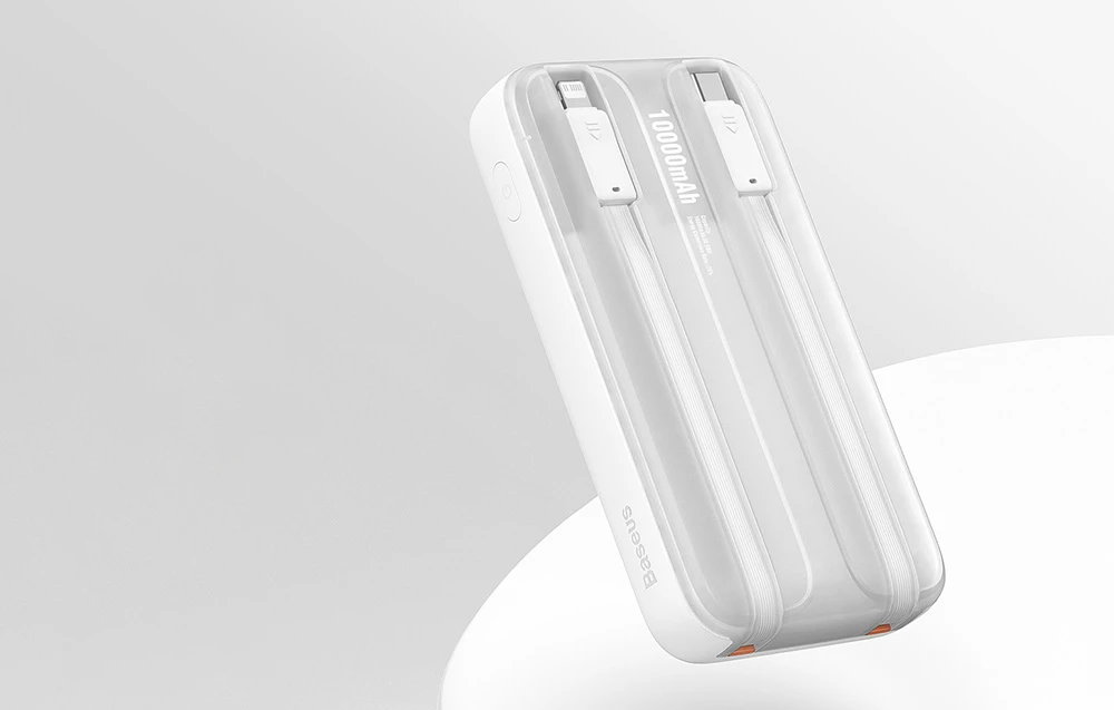 Powerbank Baseus Comet 10000mAh, 22,5W (balta) aprašymas - Prekės nuotrauka Powerbank Baseus Comet 10000mAh, 22,5W (balta) aprašymas - Prekės nuotrauka