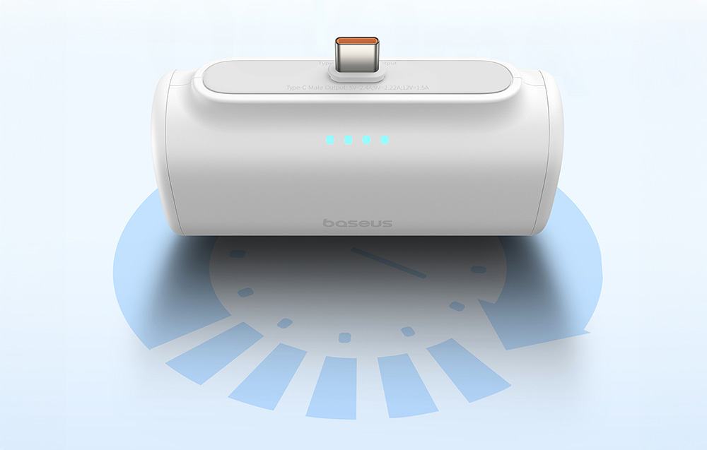 Powerbank Baseus Compact 5000 mAh, 20 W, USB-C (balta) aprašymas - Prekės nuotrauka Powerbank Baseus Compact 5000 mAh, 20 W, USB-C (balta) aprašymas - Prekės nuotrauka