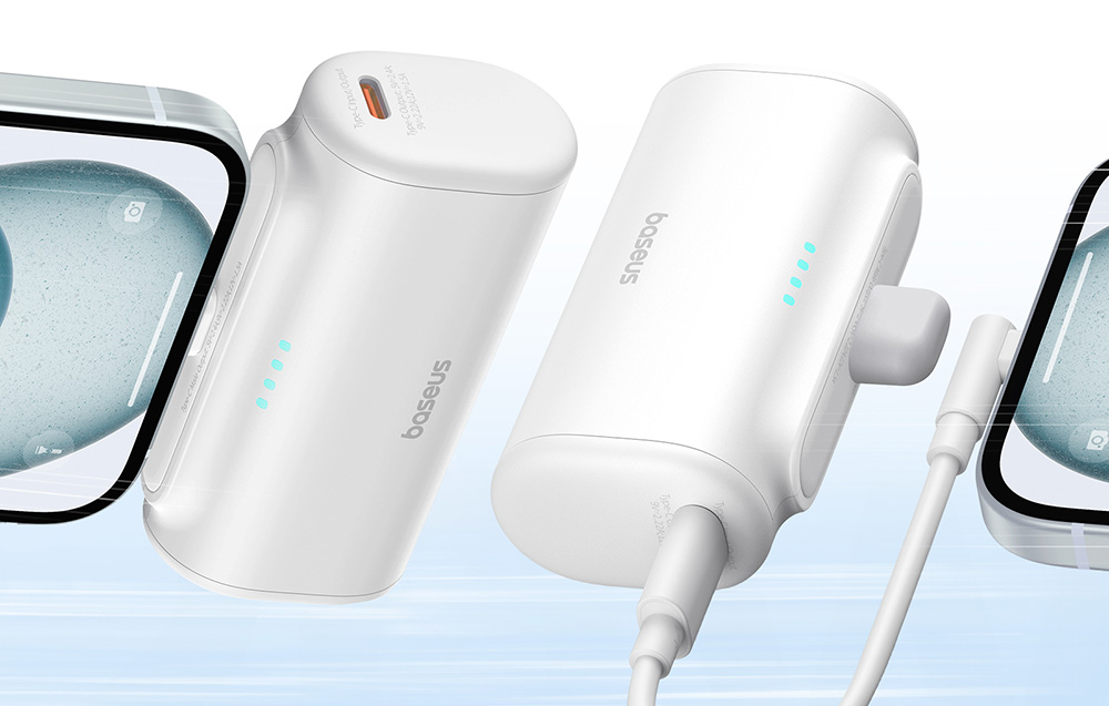 Powerbank Baseus Compact 5000 mAh, 20 W, USB-C (balta) aprašymas - Prekės nuotrauka Powerbank Baseus Compact 5000 mAh, 20 W, USB-C (balta) aprašymas - Prekės nuotrauka