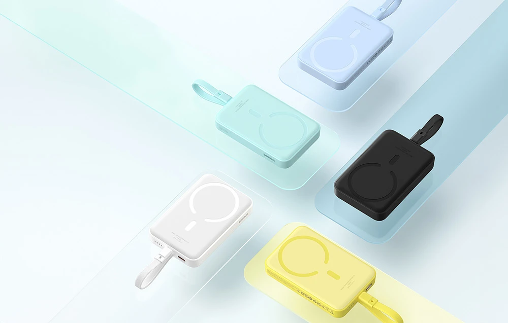 Powerbank Baseus Magnetic Mini 10000mAh 30W MagSafe (balta) aprašymas - Prekės nuotrauka Powerbank Baseus Magnetic Mini 10000mAh 30W MagSafe (balta) aprašymas - Prekės nuotrauka