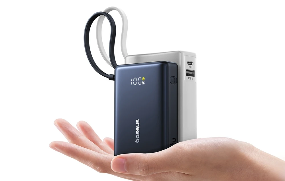 Powerbank Baseus PicoGo Digital Ekranas 10000mAh 45W (juoda) aprašymas - Prekės nuotrauka Powerbank Baseus PicoGo Digital Ekranas 10000mAh 45W (juoda) aprašymas - Prekės nuotrauka