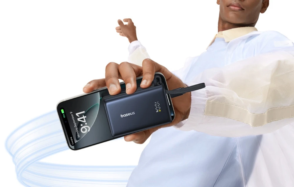 Powerbank Baseus PicoGo Digital Ekranas 10000mAh 45W (juoda) aprašymas - Prekės nuotrauka Powerbank Baseus PicoGo Digital Ekranas 10000mAh 45W (juoda) aprašymas - Prekės nuotrauka