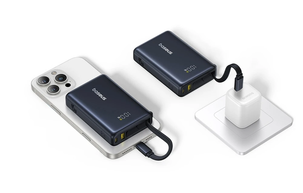 Powerbank Baseus PicoGo Digital Ekranas 10000mAh 45W (juoda) aprašymas - Prekės nuotrauka Powerbank Baseus PicoGo Digital Ekranas 10000mAh 45W (juoda) aprašymas - Prekės nuotrauka