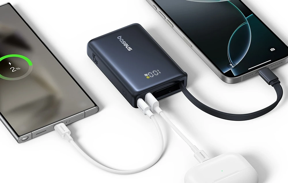 Powerbank Baseus PicoGo Digital Ekranas 10000mAh 45W (juoda) aprašymas - Prekės nuotrauka Powerbank Baseus PicoGo Digital Ekranas 10000mAh 45W (juoda) aprašymas - Prekės nuotrauka