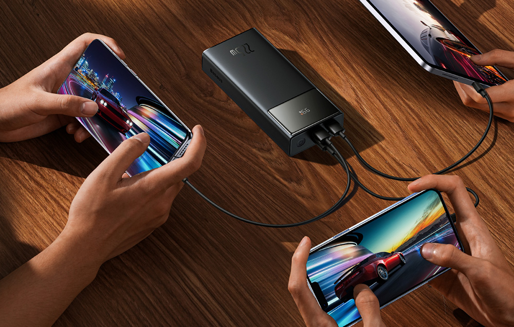 Baseus Star-Lord Power Bank 20000mAh 2xUSB USB-C 22.5W - juodas aprašymas - Prekės nuotrauka Baseus Star-Lord Power Bank 20000mAh 2xUSB USB-C 22.5W - juodas aprašymas - Prekės nuotrauka