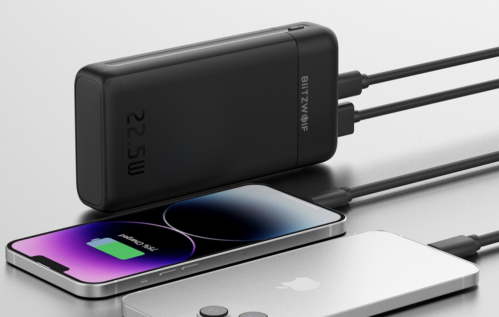 Powerbank BlitzWolf BW-P22 20000mAh, 22.5W aprašymas - Prekės nuotrauka Powerbank BlitzWolf BW-P22 20000mAh, 22.5W aprašymas - Prekės nuotrauka