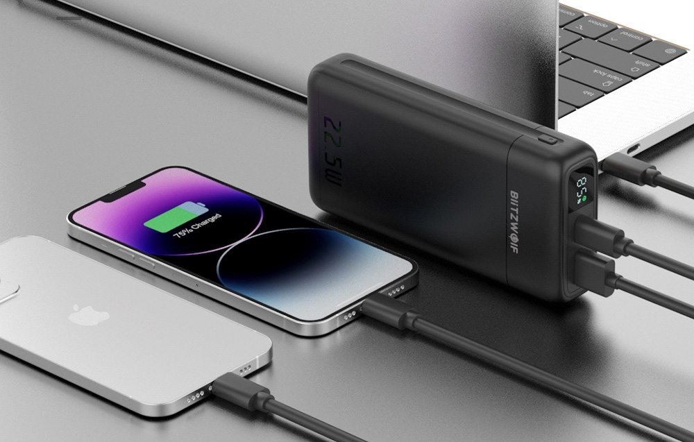 Powerbank BlitzWolf BW-P22 20000mAh, 22.5W aprašymas - Prekės nuotrauka Powerbank BlitzWolf BW-P22 20000mAh, 22.5W aprašymas - Prekės nuotrauka