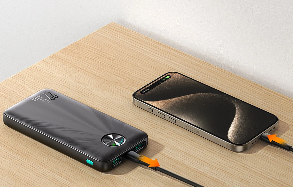 Išorinė baterija Power Bank Joyroom JR-PBF15 22.5W 10000mAh juoda aprašymas - Prekės nuotrauka Išorinė baterija Power Bank Joyroom JR-PBF15 22.5W 10000mAh juoda aprašymas - Prekės nuotrauka