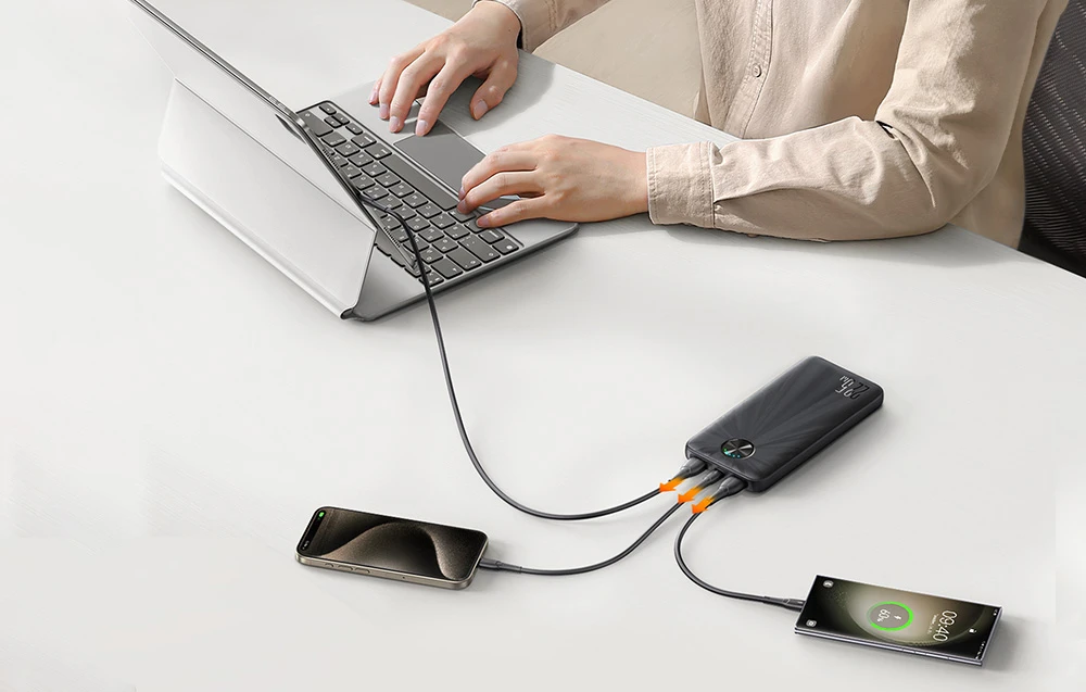 Išorinė baterija Power Bank Joyroom JR-PBF15 22.5W 10000mAh juoda aprašymas - Prekės nuotrauka Išorinė baterija Power Bank Joyroom JR-PBF15 22.5W 10000mAh juoda aprašymas - Prekės nuotrauka