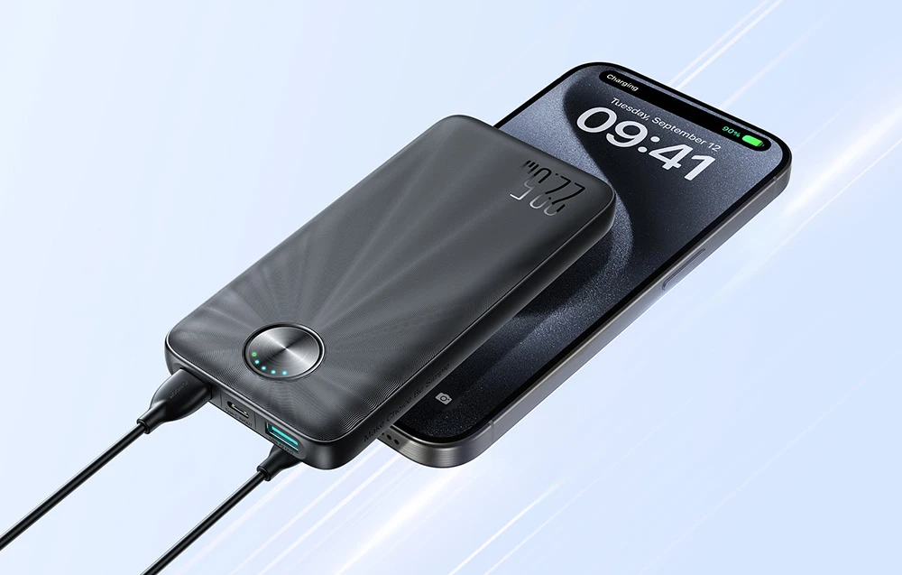 Išorinė baterija Power Bank Joyroom JR-PBF15 22.5W 10000mAh juoda aprašymas - Prekės nuotrauka Išorinė baterija Power Bank Joyroom JR-PBF15 22.5W 10000mAh juoda aprašymas - Prekės nuotrauka