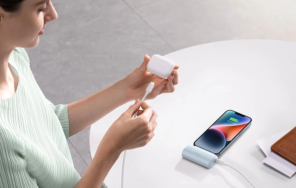 Powerbank OS-Baseus Compact IP 5000mAh 20W (mėlyna) aprašymas - Prekės nuotrauka Powerbank OS-Baseus Compact IP 5000mAh 20W (mėlyna) aprašymas - Prekės nuotrauka